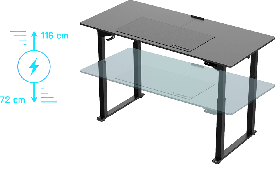 Ultradesk UPLIFT - Large computer desk with electric height adjustment