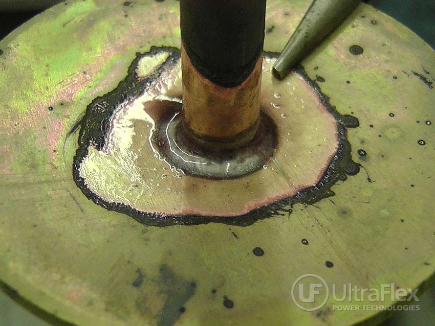 Induction Brazing of Brass Stem to Brass Disk UltraFlex