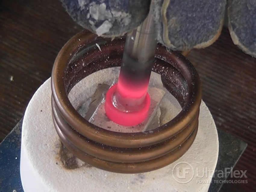 Induction Brazing of Steel Parts to a Tungsten Carbide Plate UltraFlex