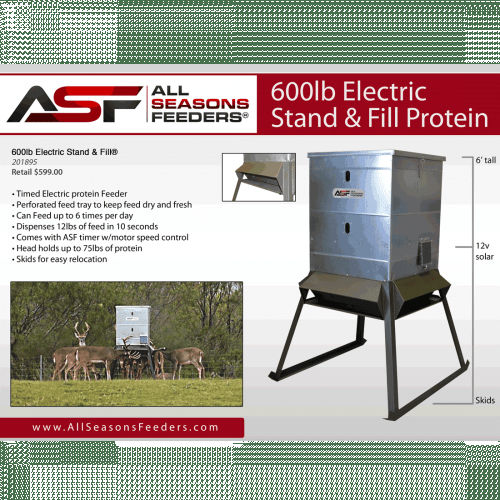 All Seasons 600 Timed Electric Stand & Fill Protein Feeder