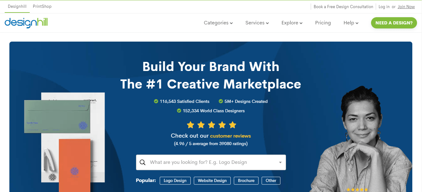Designhill Features, Pricing, Comparison and Review