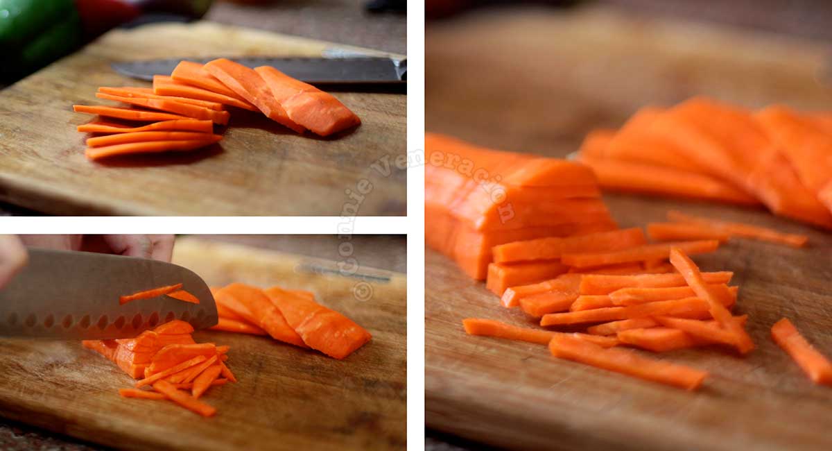 How to julienne vegetables