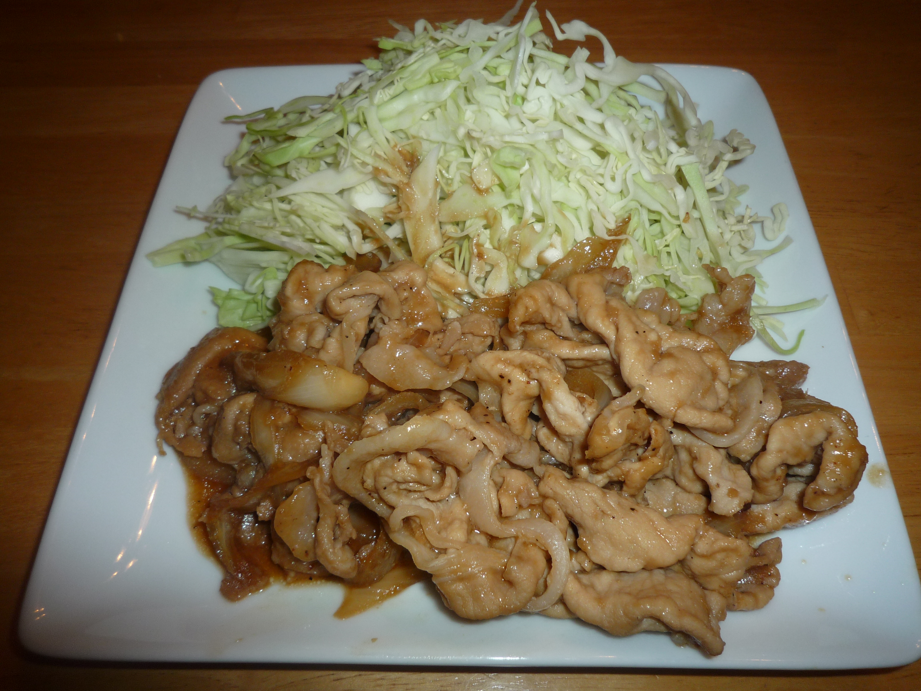 Shogayaki (ginger) pork and cabbage. Japanese Build a Meal Food Blog