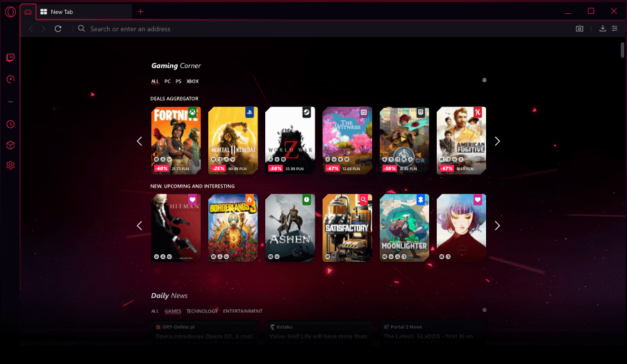 Opera GX The world’s first gaming browser OnePerDay