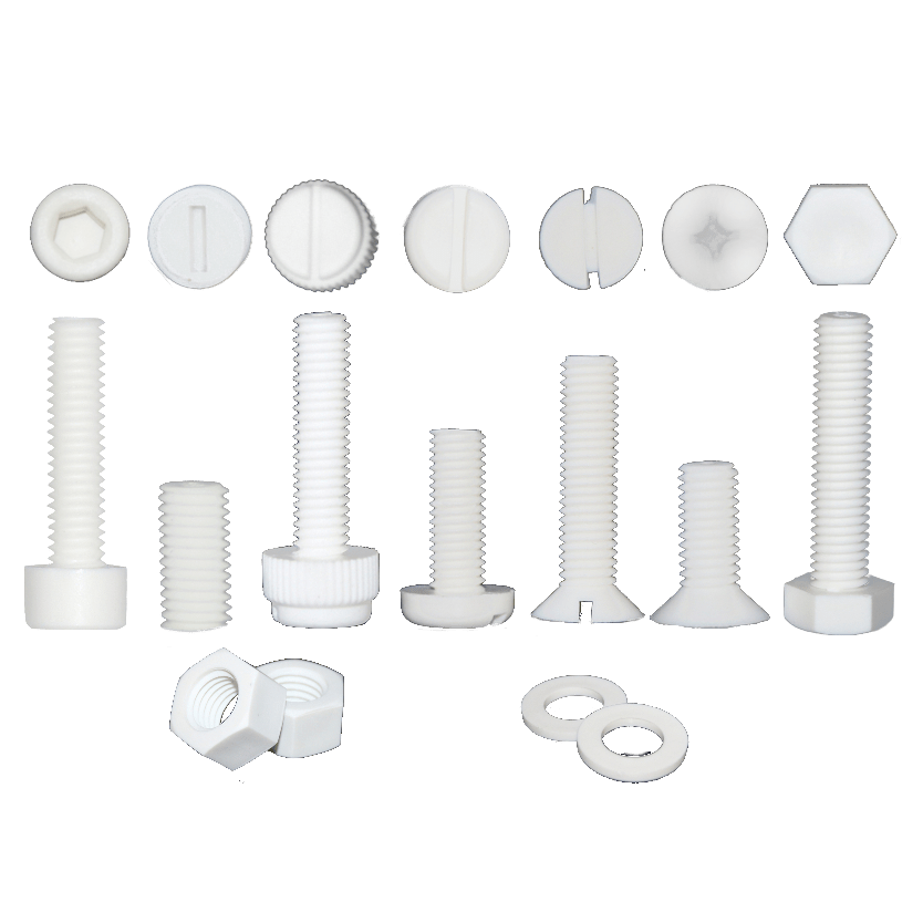 PTFE Plastic hexagon screw PTFE 61 Plastic screws．Nut．Gasket．Stop screw．hexagon etc 4