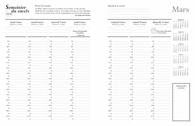 2023 umd calendar SEMAINIER DU SUCCÈS 2023 (LE) Un monde différent