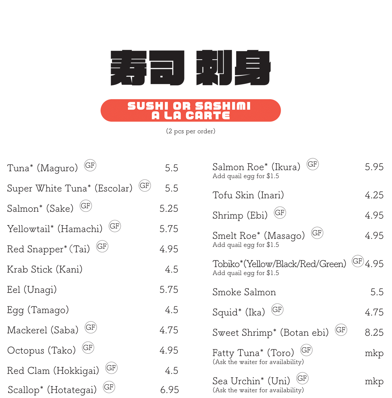menu Umi Sushi