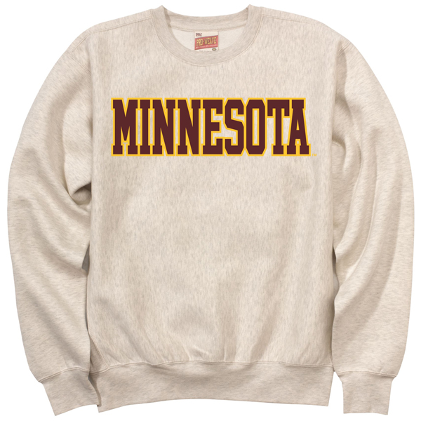 MV Sport University of Minnesota Twill Crew Sweatshirt University of