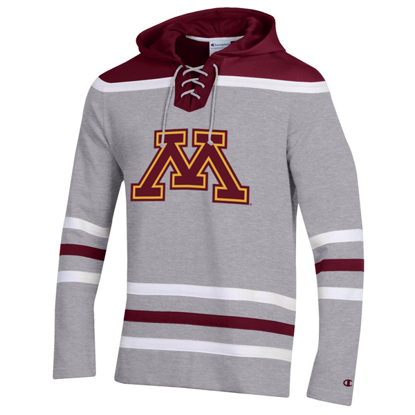 Champion Minnesota M Lace Up Hockey Hoodie University of Minnesota