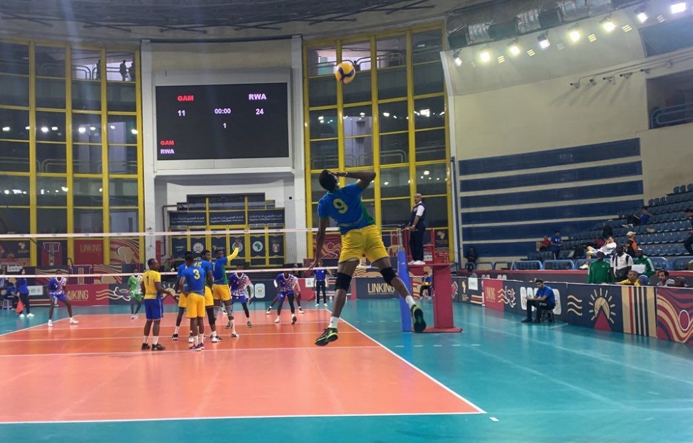 Volleyball Abahagarariye u Rwanda i Cairo barwimanye batsinda Gambia