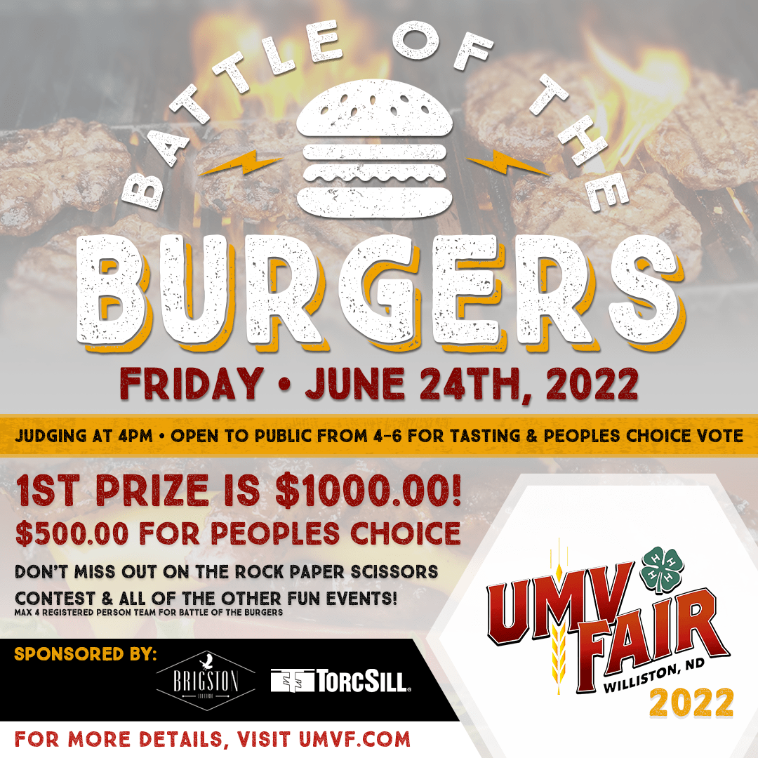 Battle of the Burgers Cook Off Upper Missouri Valley Fairgrounds