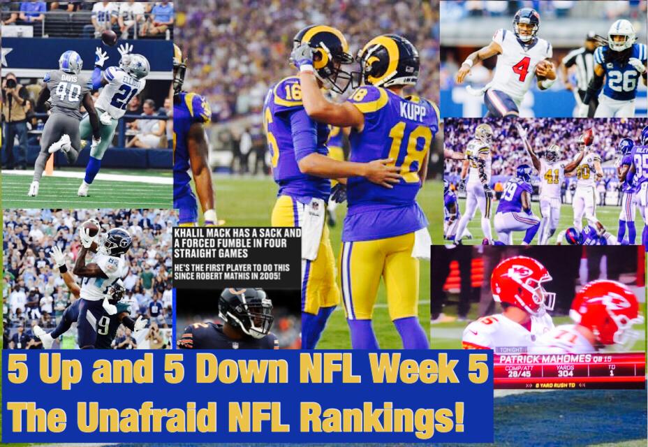 Five up Five Down The 5 Best and 5 Worst NFL Teams Week Five
