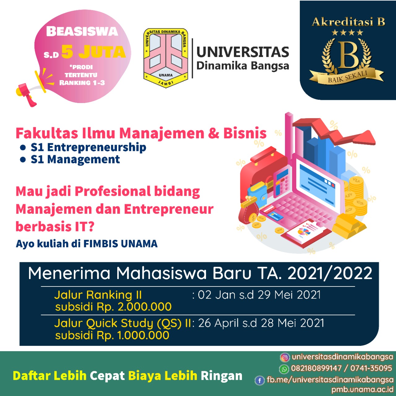 Pendaftaran Mahasiswa Baru Tahun 20212022 UNAMA Universitas