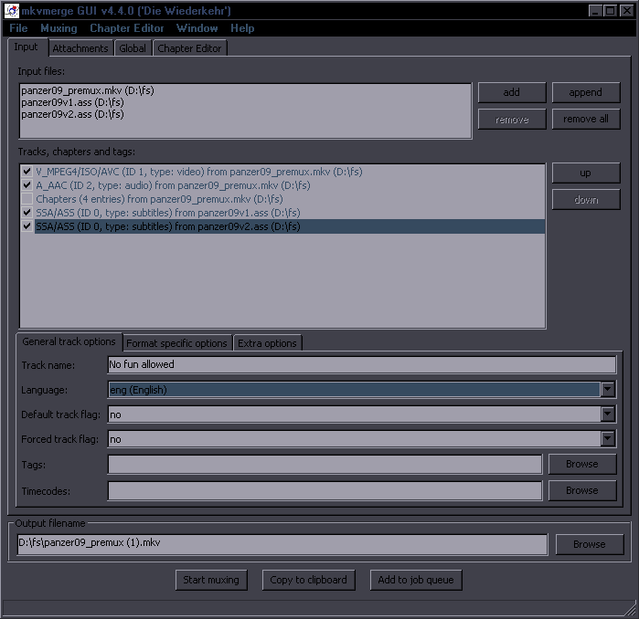 Delete audio track mkvtools pastorsolo
