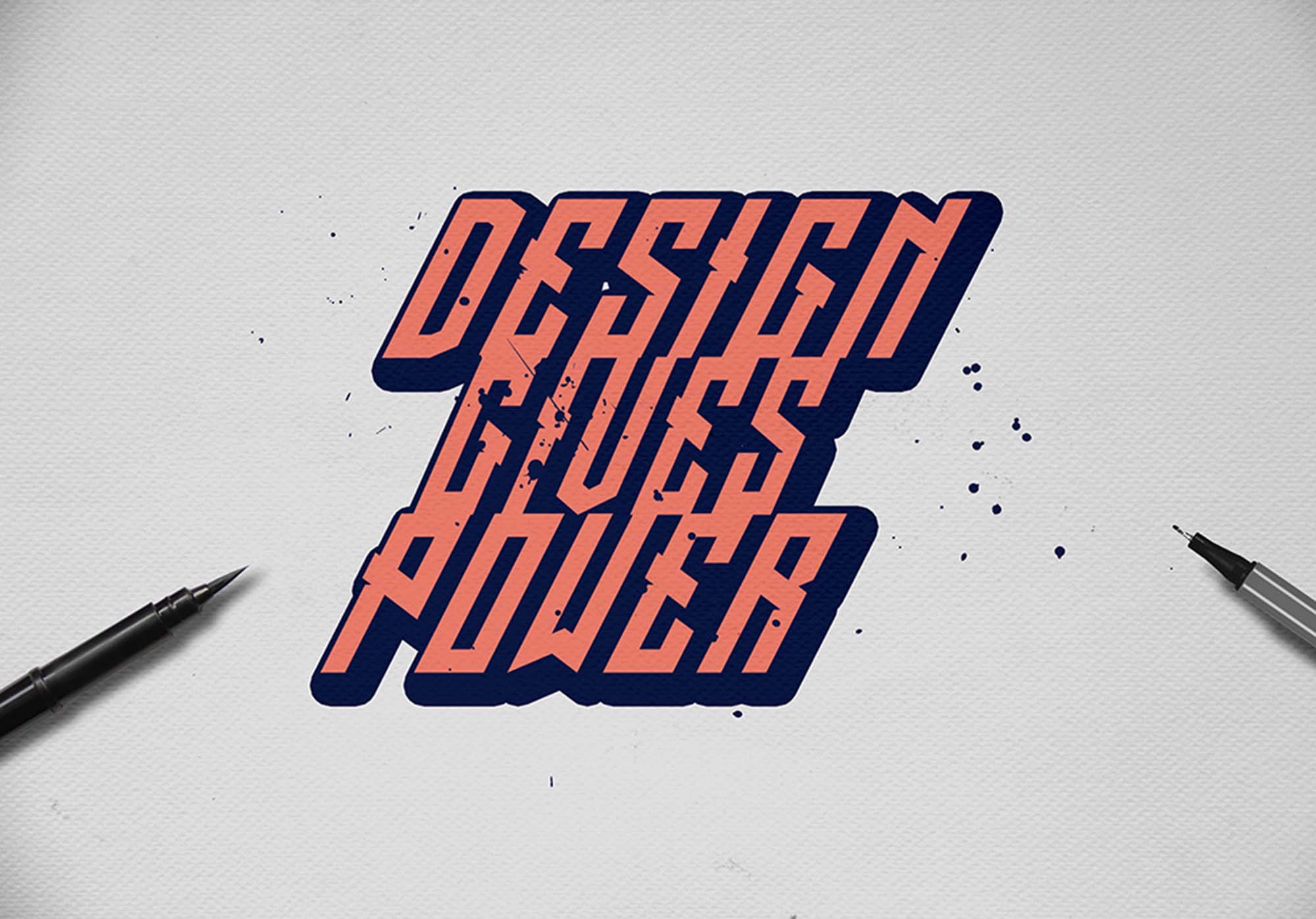 Free Handwritten Calligraphy Text Effects (PSD)