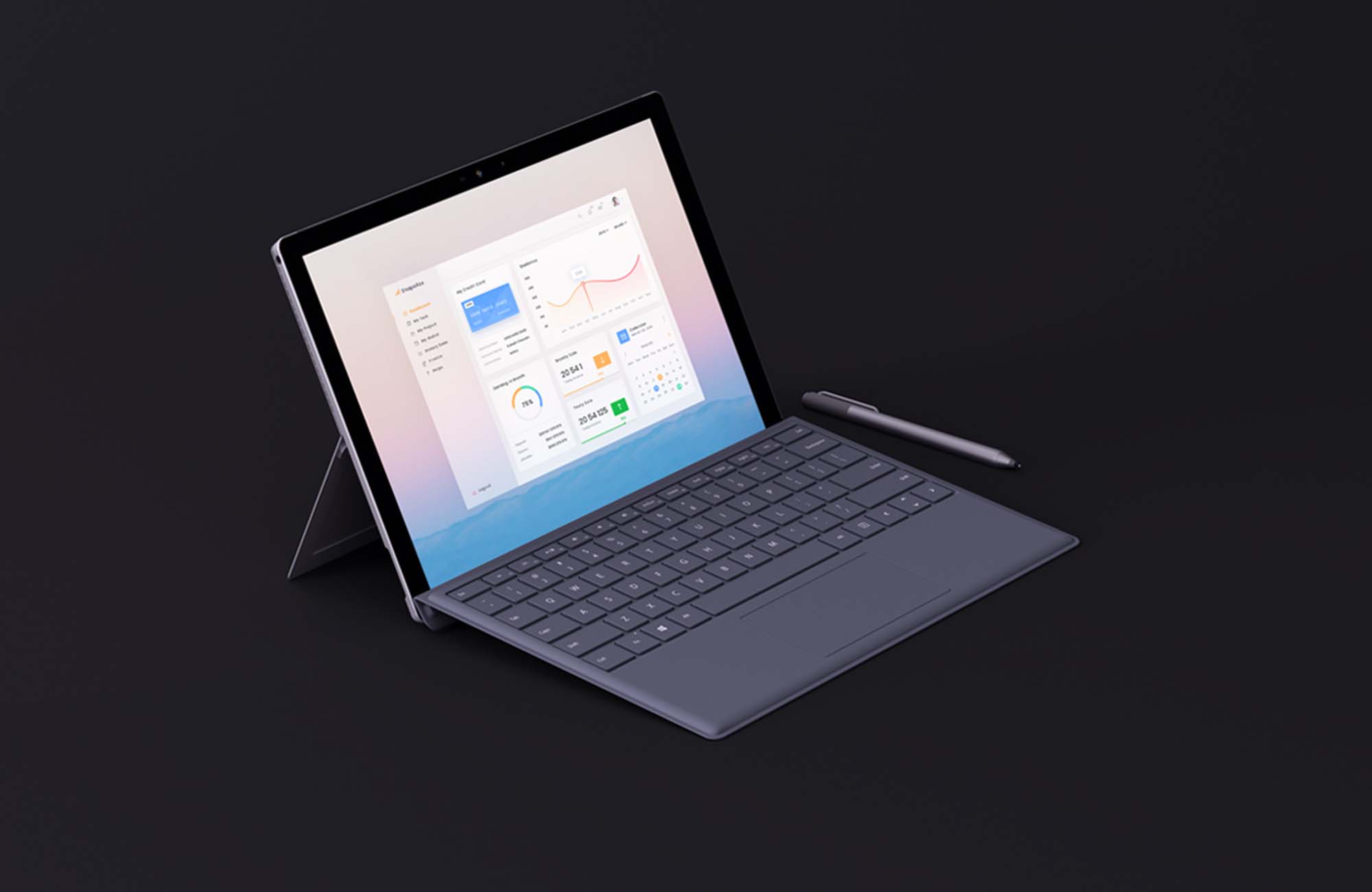 Free Microsoft Surface Pro Mockup (PSD)