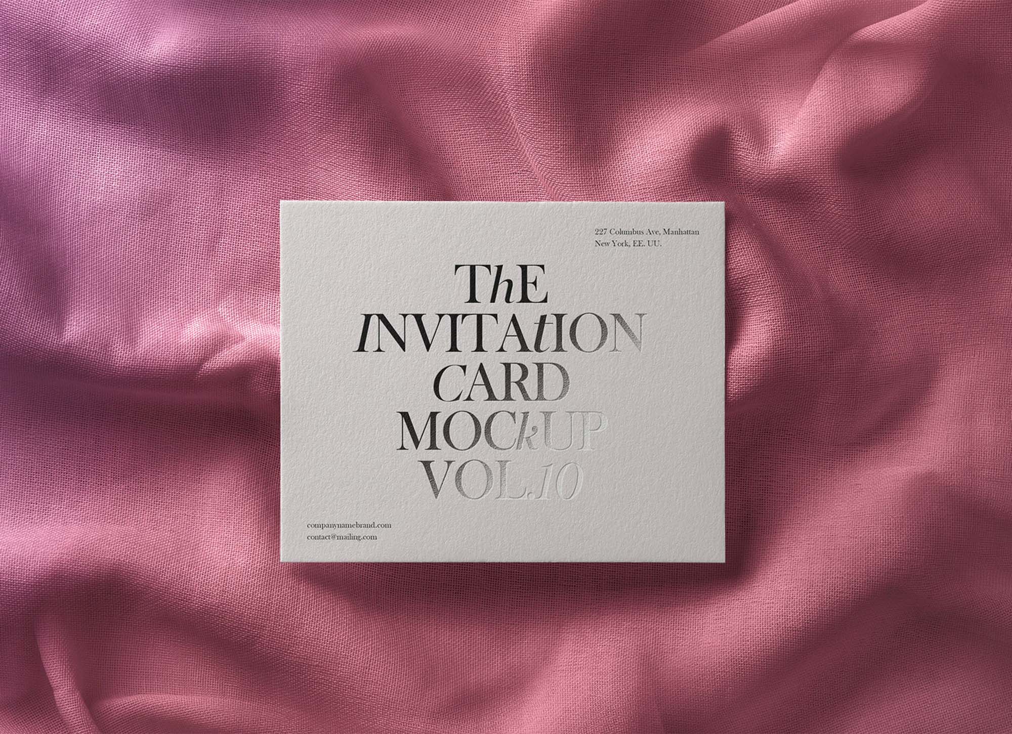 Free Invitation Card Mockup (PSD)