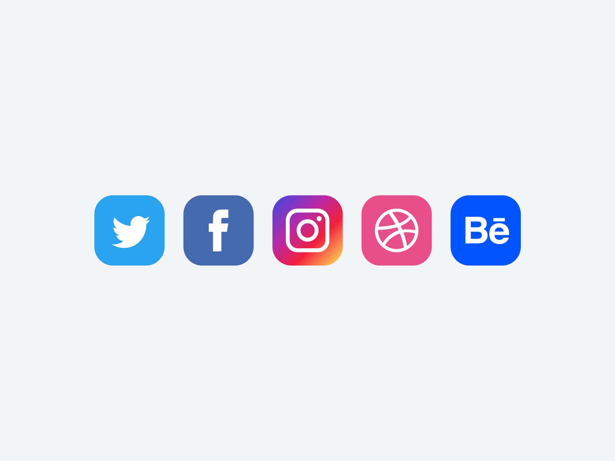 Free Minimal Social Media Icons 2018