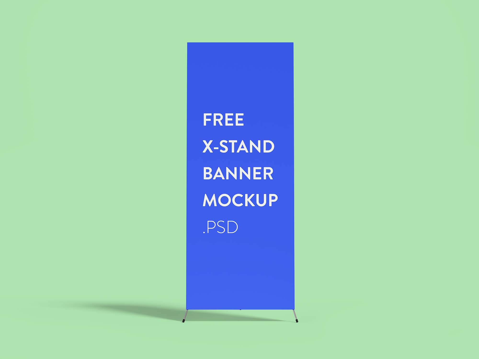 Free Front XStand Banner Mockup (PSD)