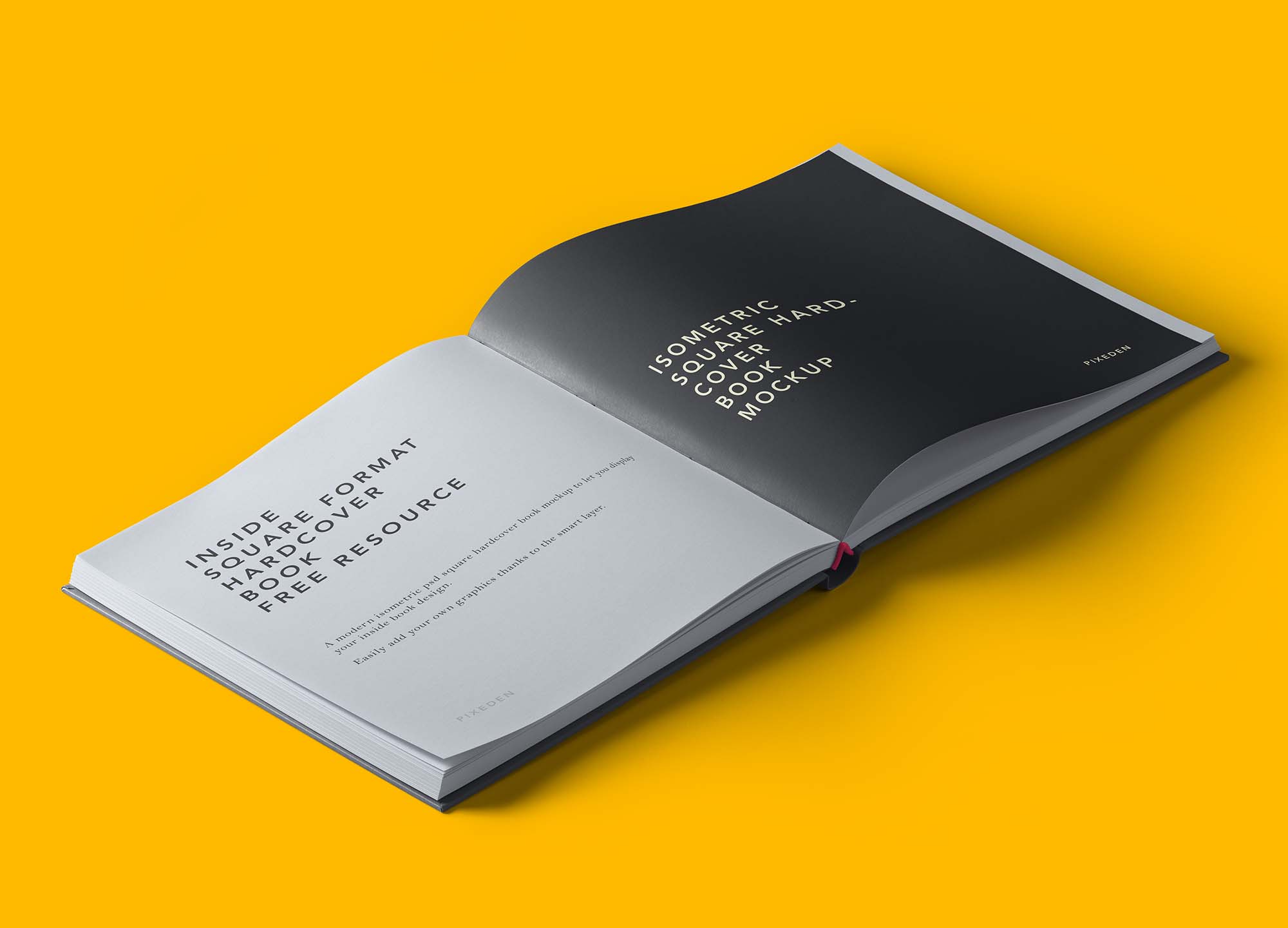 Free Square Hardcover Book Mockup (PSD)