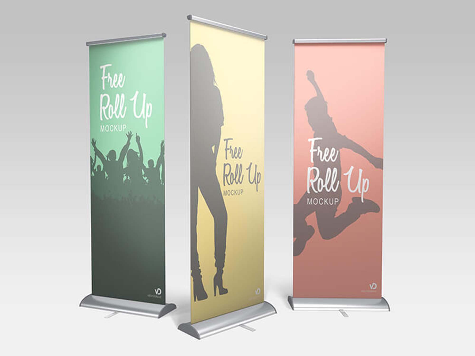 Free Roll Up Banner Mockup (PSD)