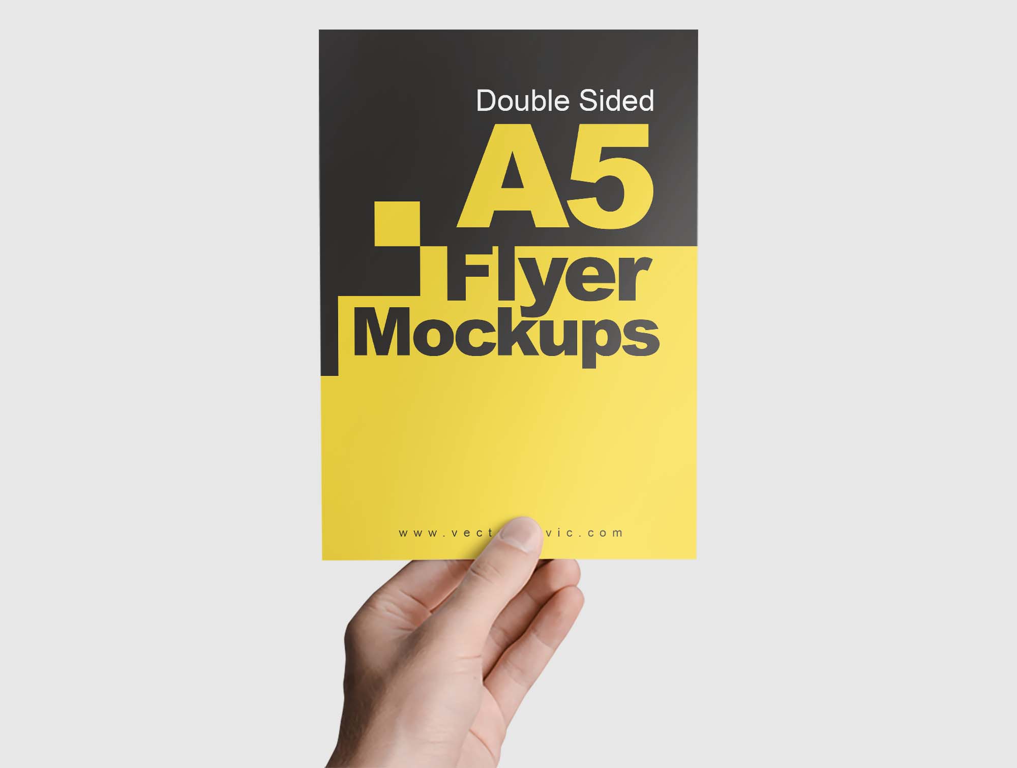 Free Double Sided A5 Flyer Mockups (PSD)