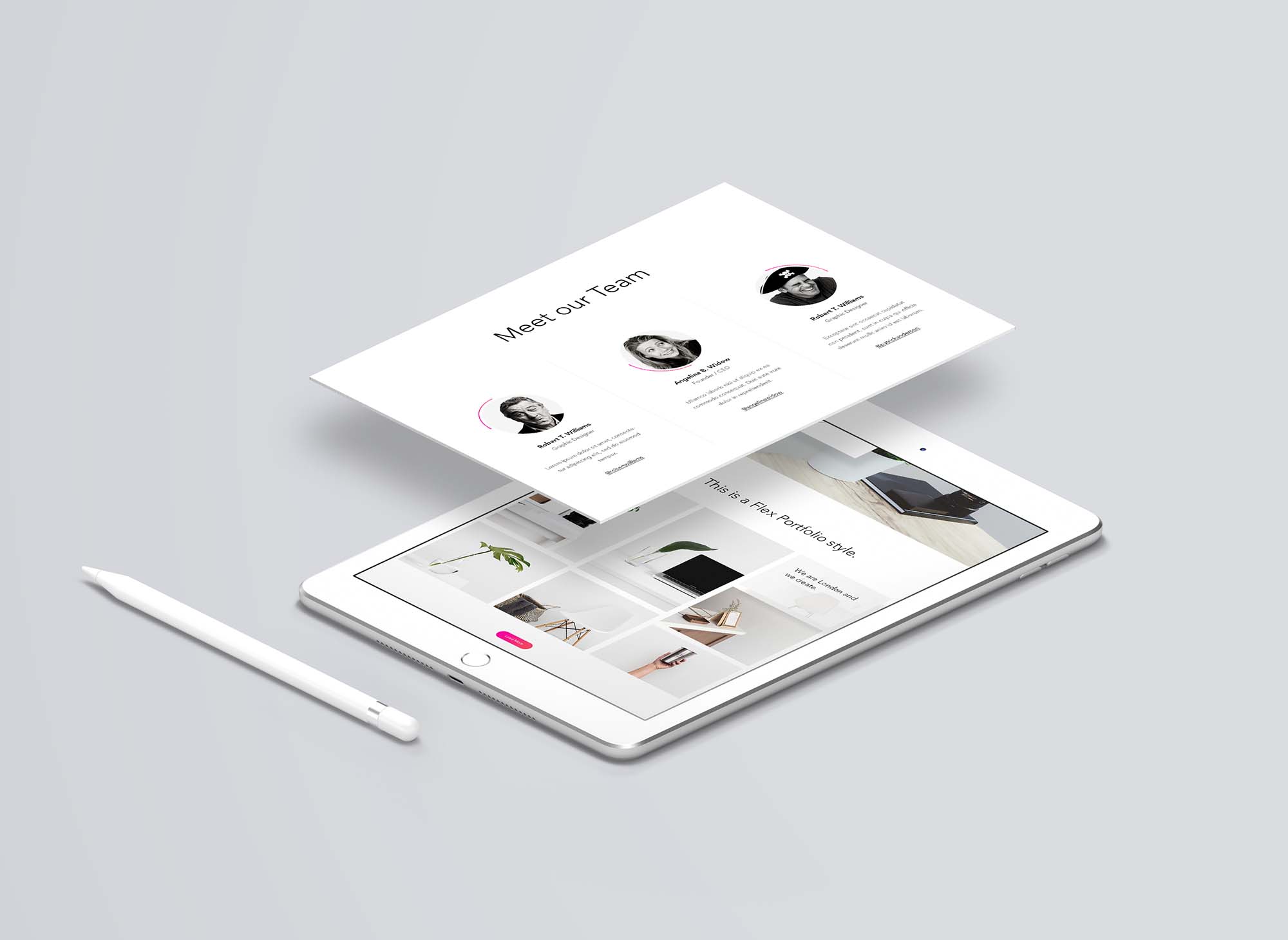 Free UI Isometric Devices Mockup (PSD)