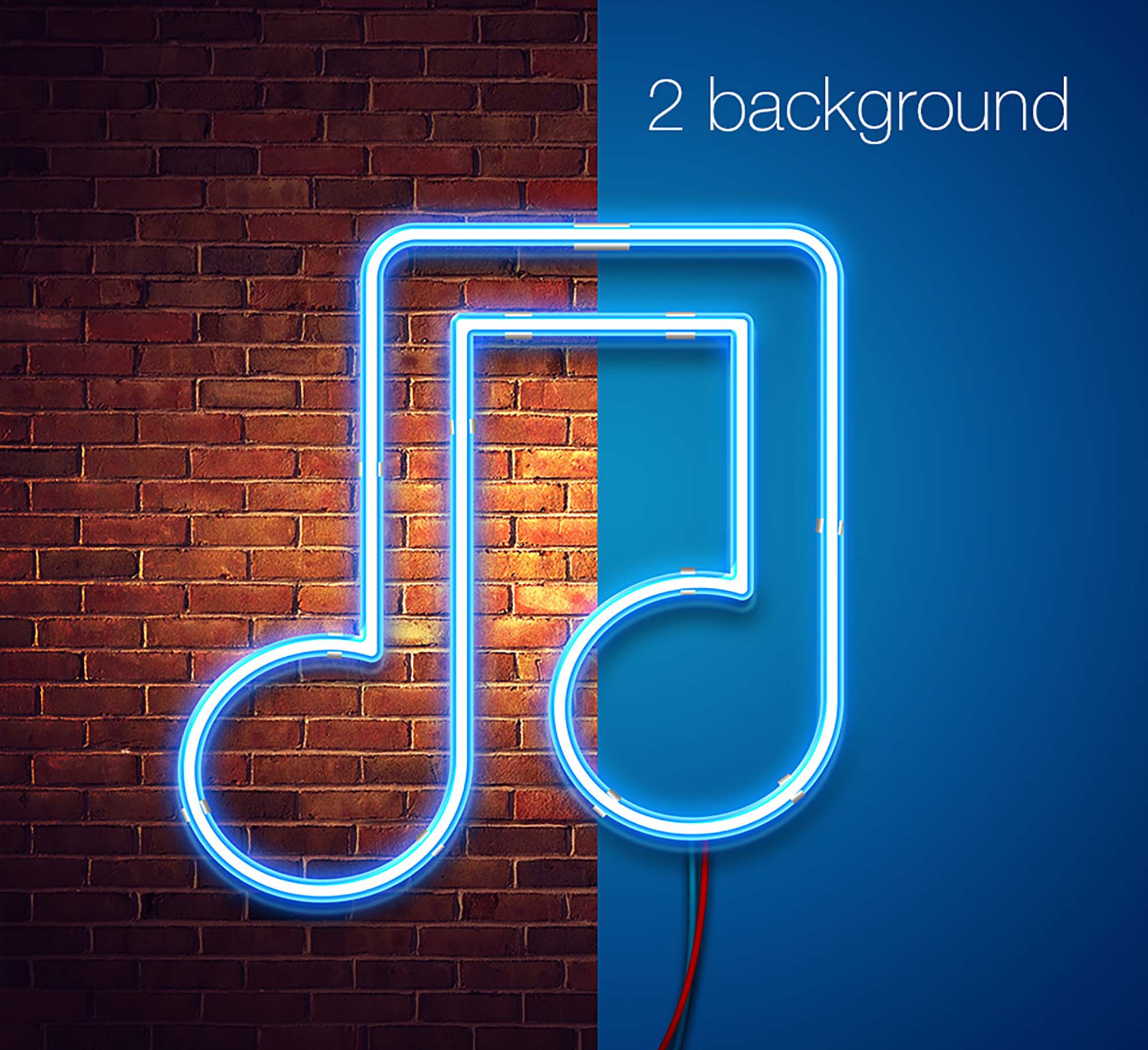 Free Neon Mockup (PSD)