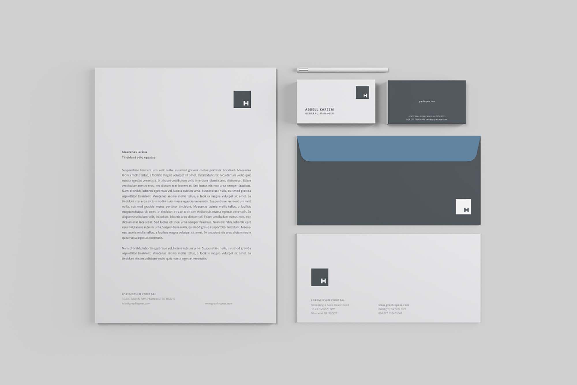 5 Free Stationery Mockups (PSD)