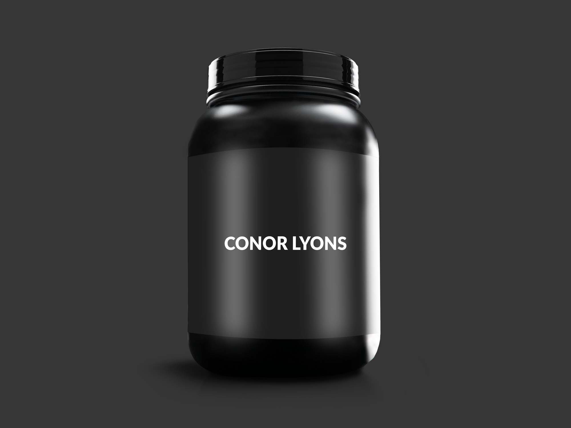 Free Protein Powder Container Mockup (PSD)