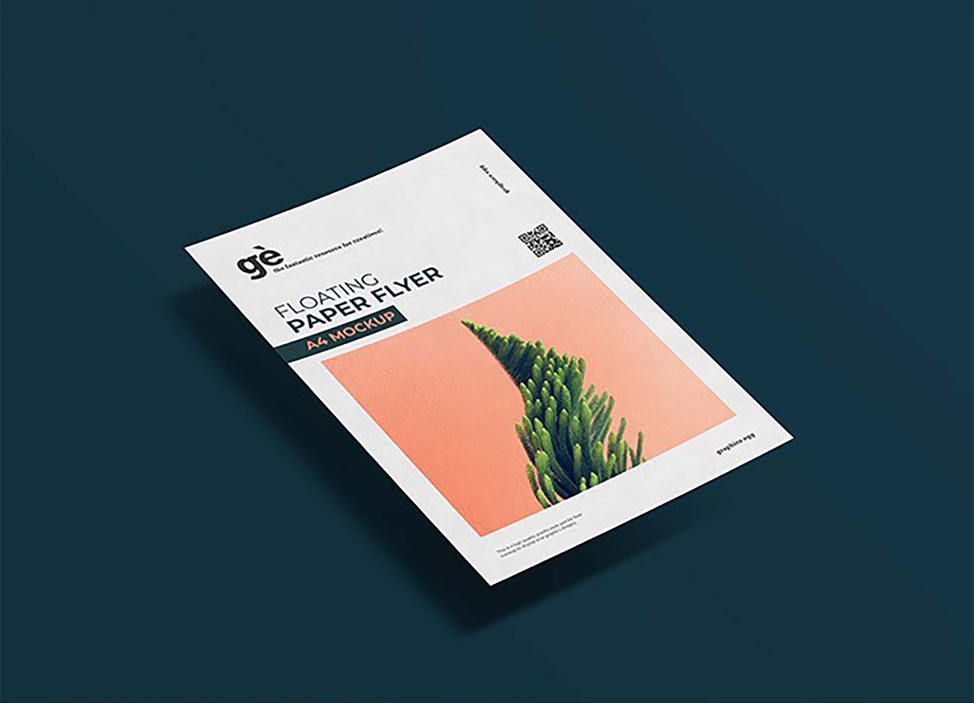 Free Floating Flyer Mockup (PSD)