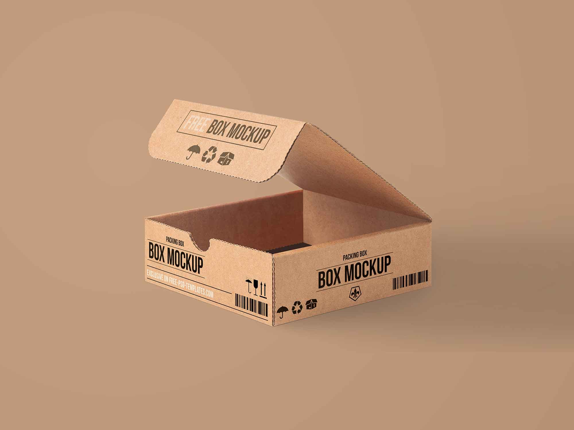 Free Carton Packaging Box Mockup (PSD)
