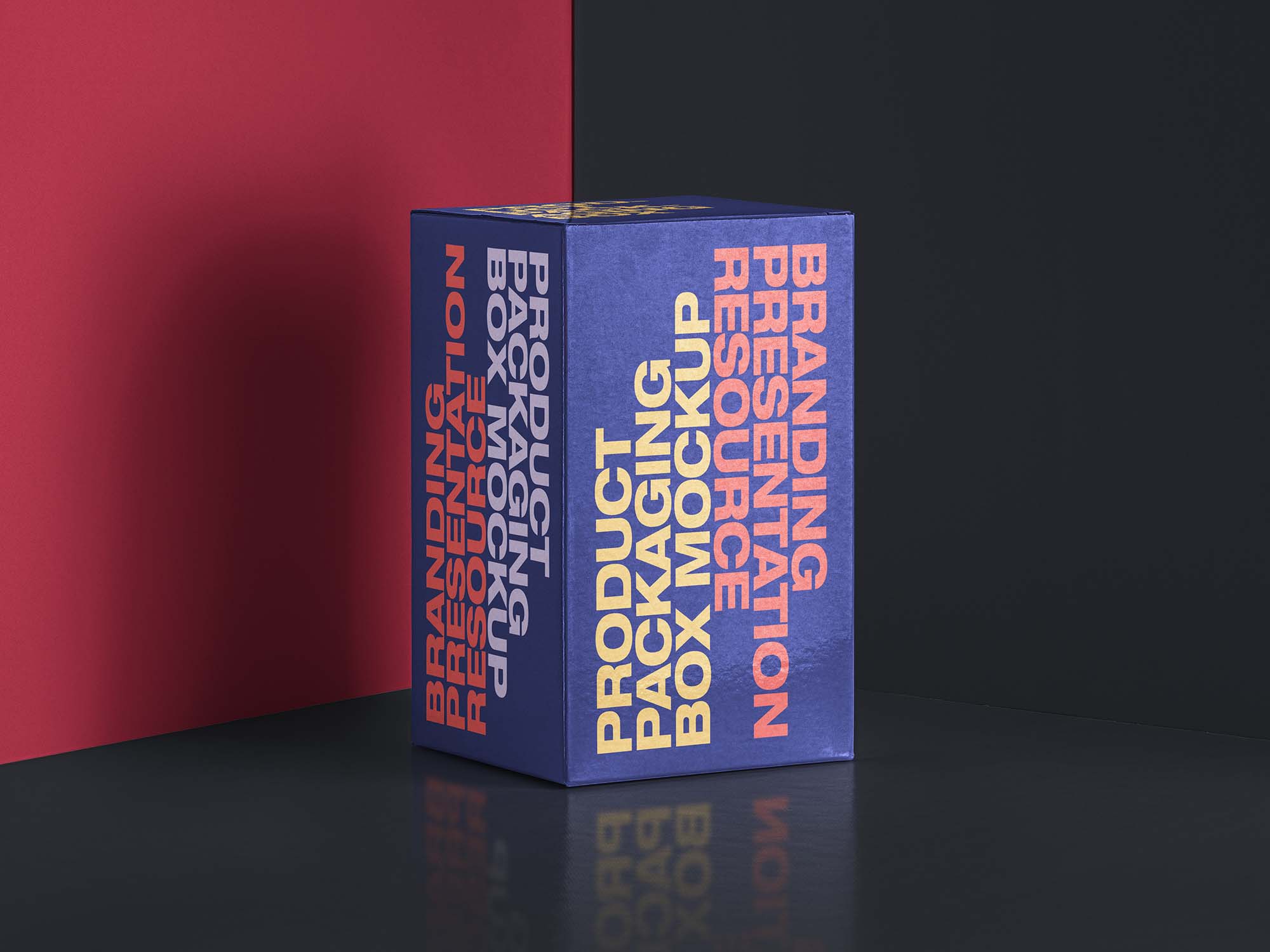 Free Rectangular Packaging Box Mockup (PSD)