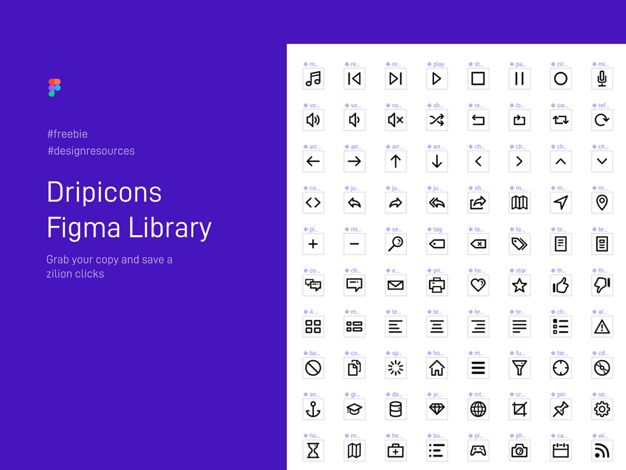 200 Free Dripicons Icons Library (Figma)