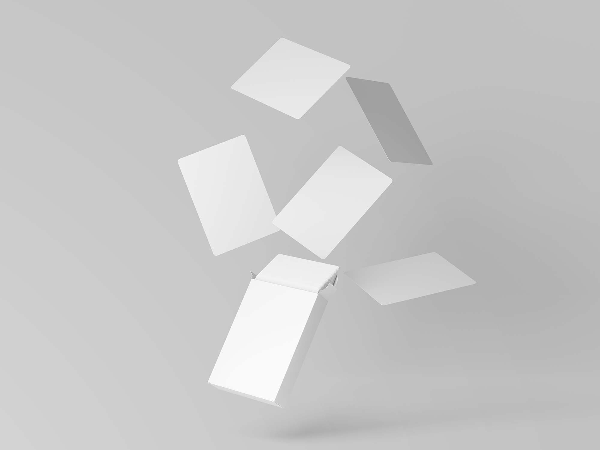 Free Playing Cards with Box Mockup (PSD)