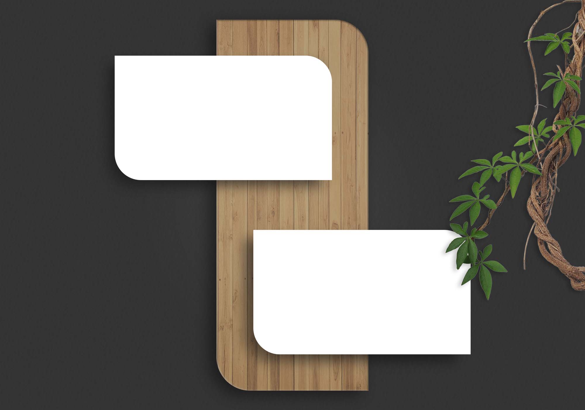 Free Round Edge Business Card Mockup (PSD)