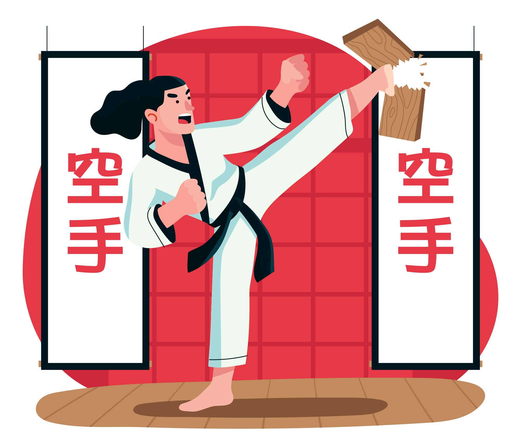Karate Vector Illustration (AI)