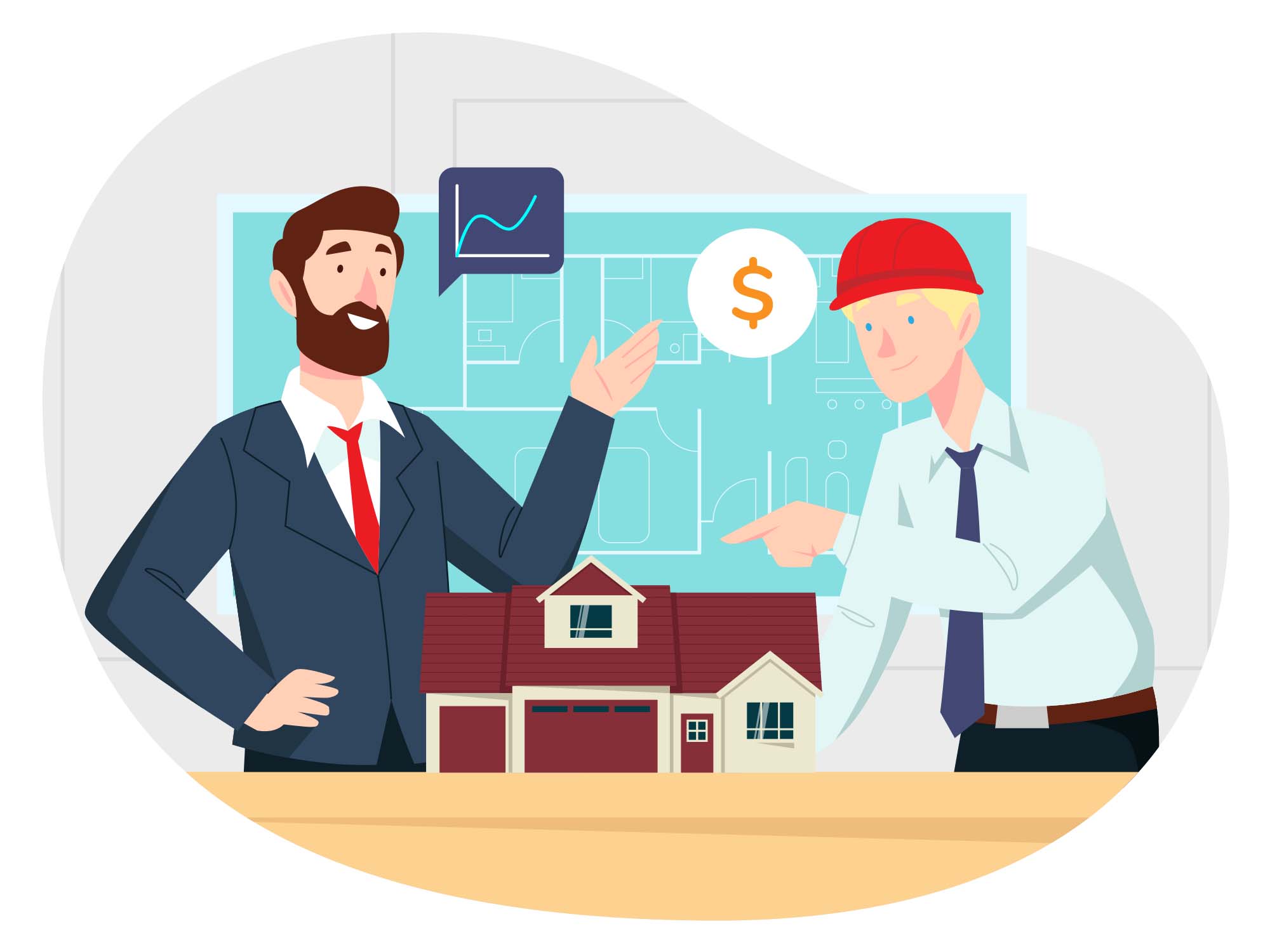Real Estate Development Vector Illustration (AI)