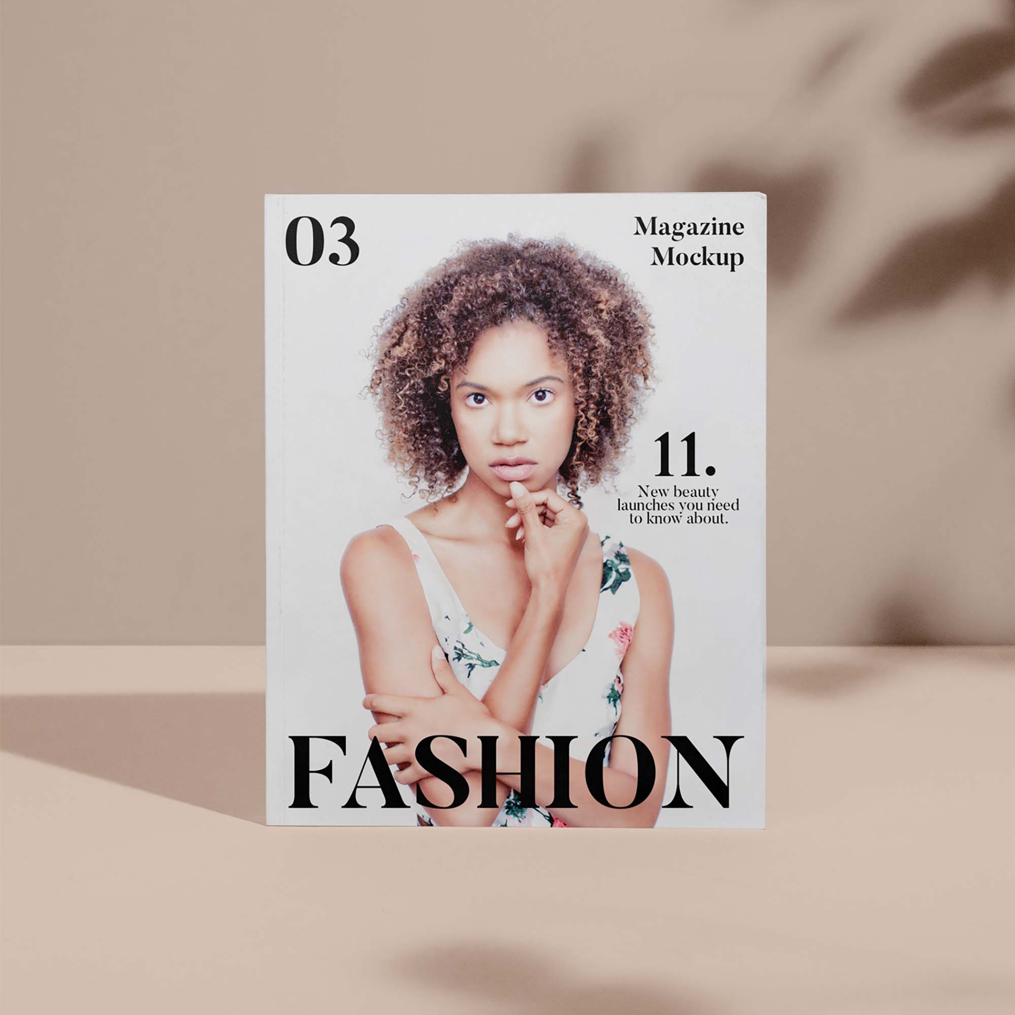 Free Standing Magazine Cover Mockup (PSD)