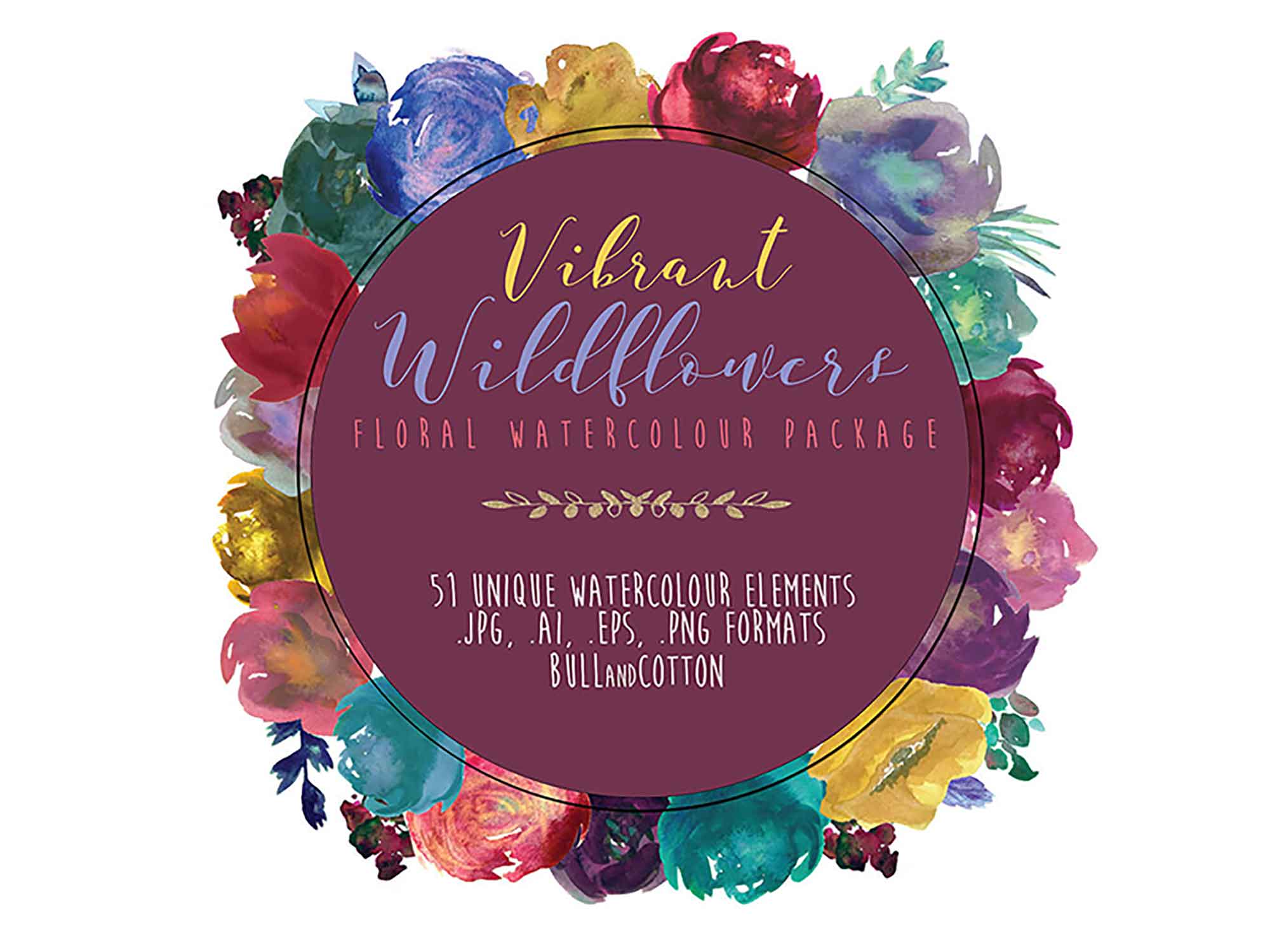 Free Vibrant Wildflower Design Elements