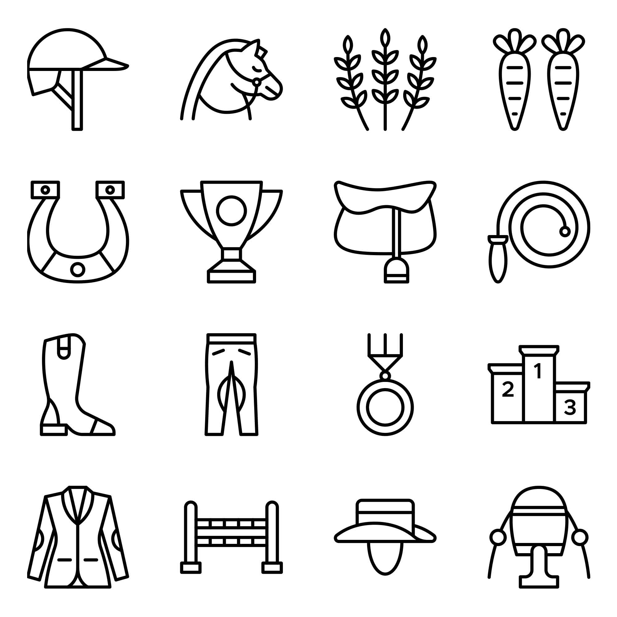 Equestrian Vector Icons Part 1 (AI)