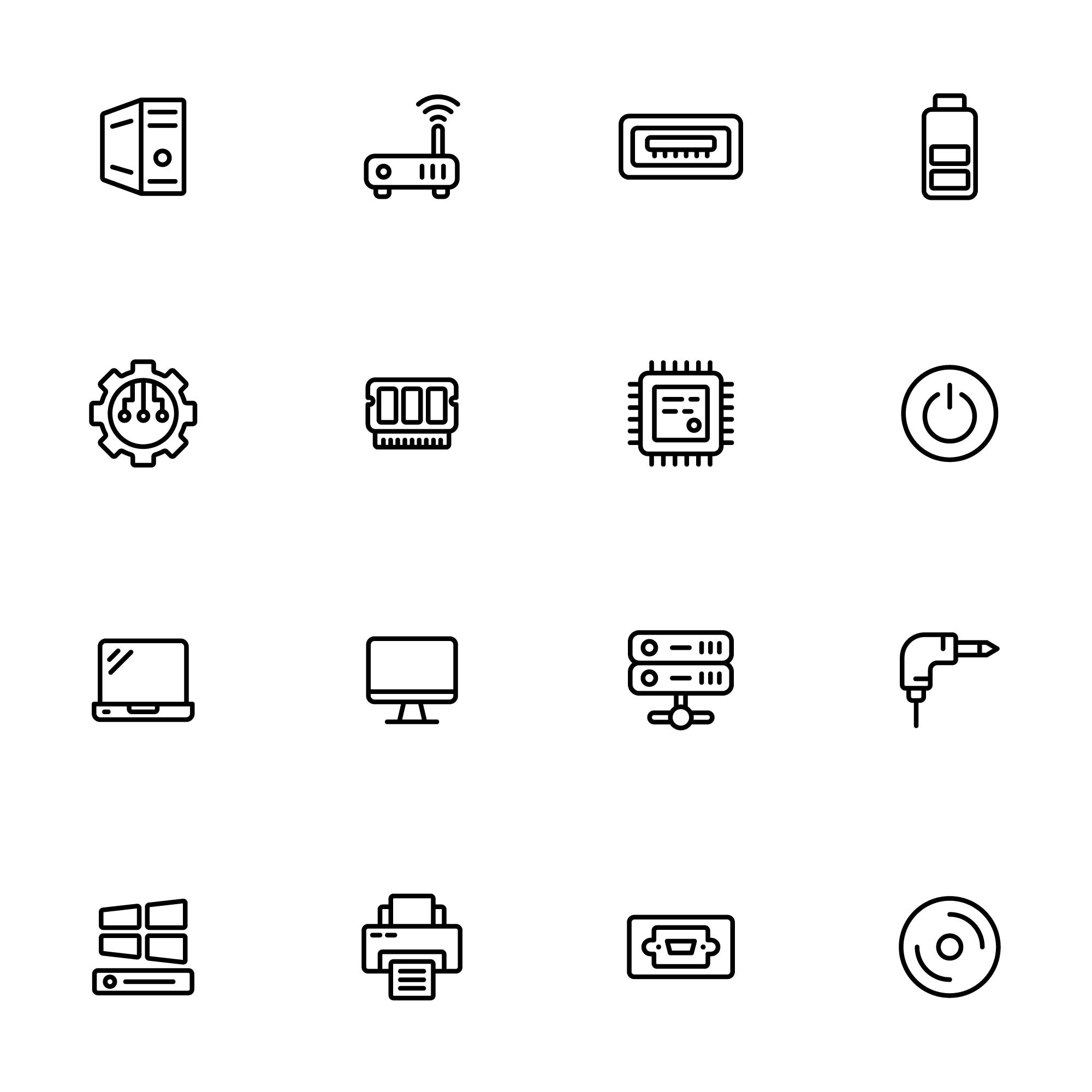 Computer Hardware Icons Part 02 (AI)