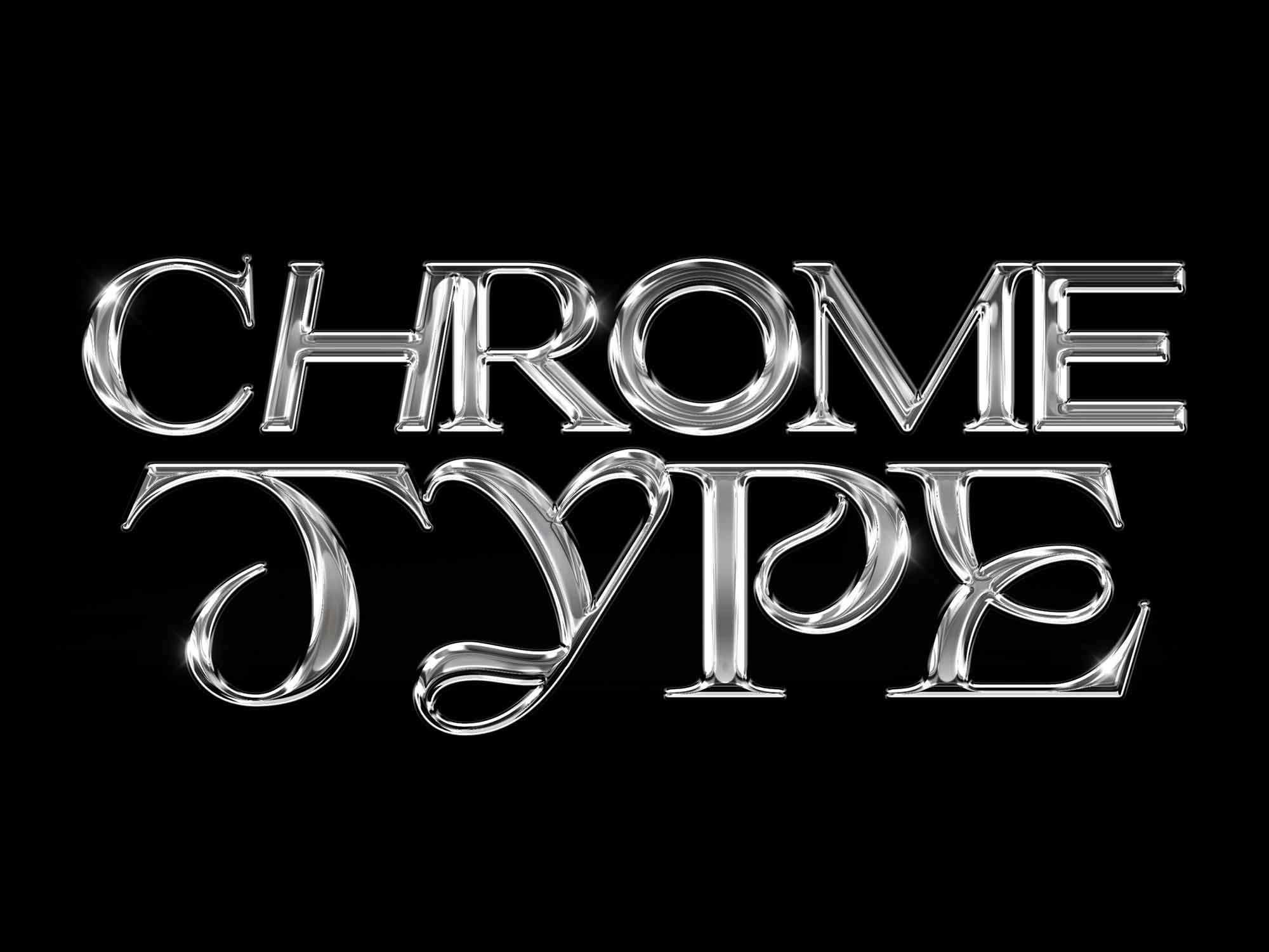 Chrome Text Effect