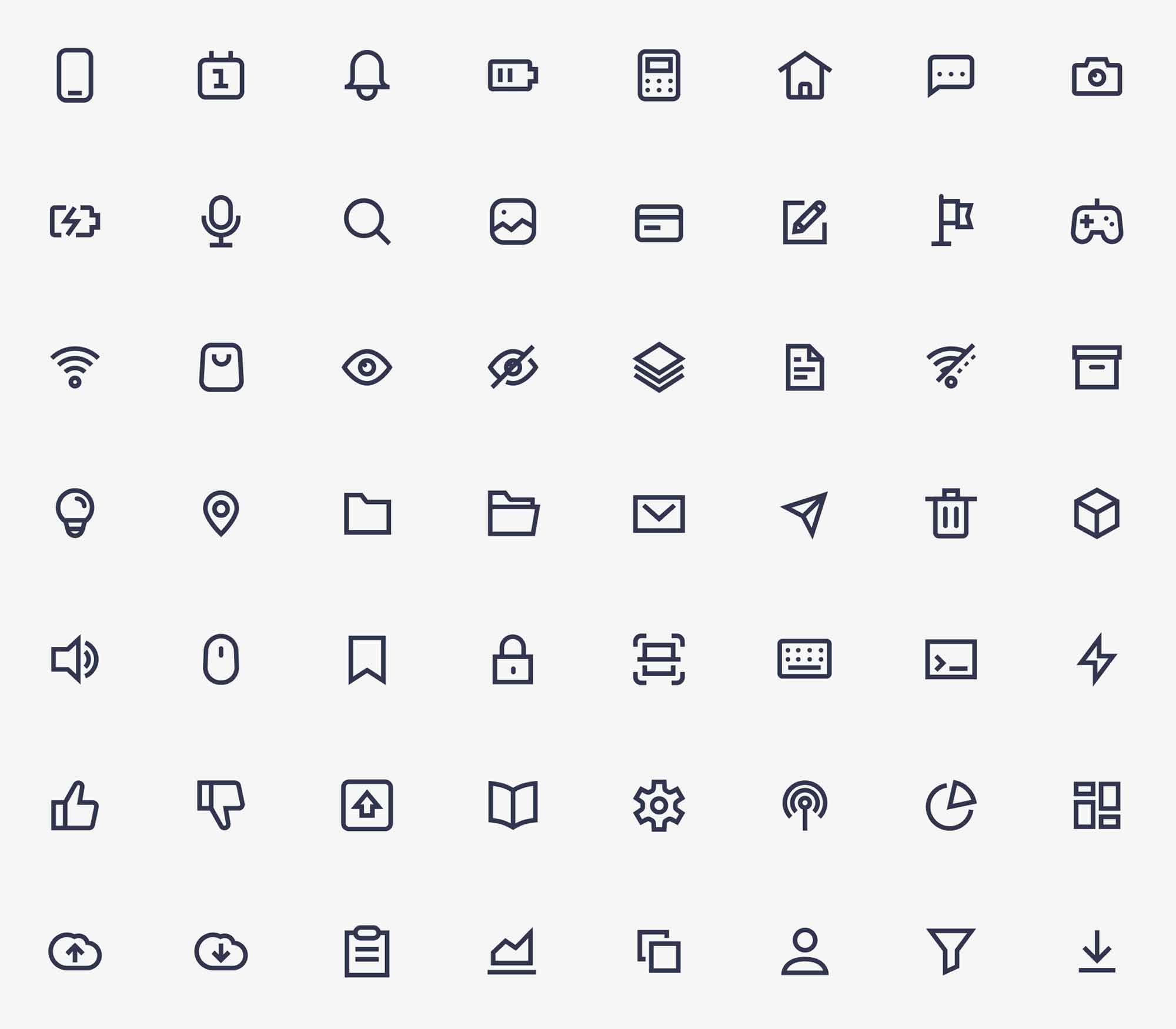 112 Interface Icons in 3 Styles (Figma)