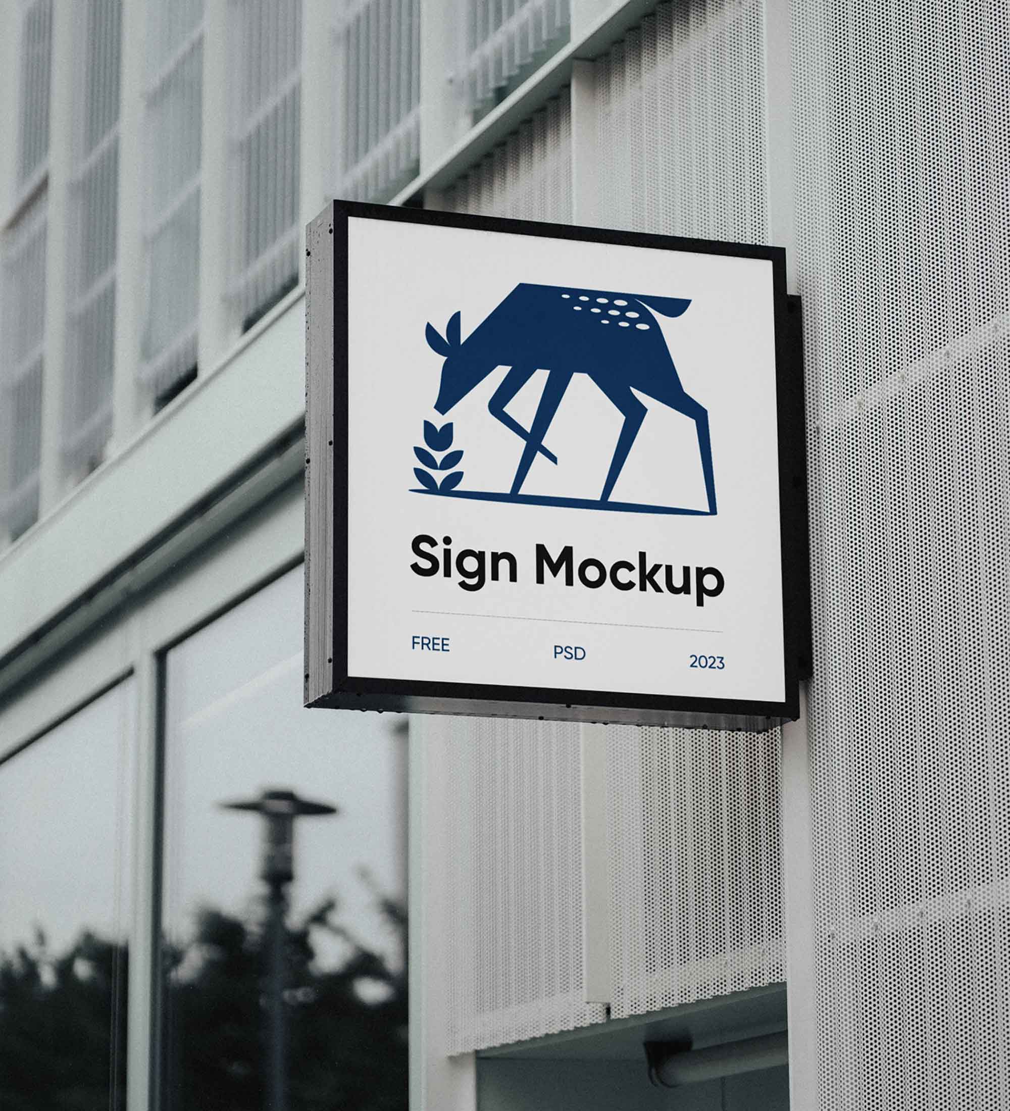 Square Sign Mockup