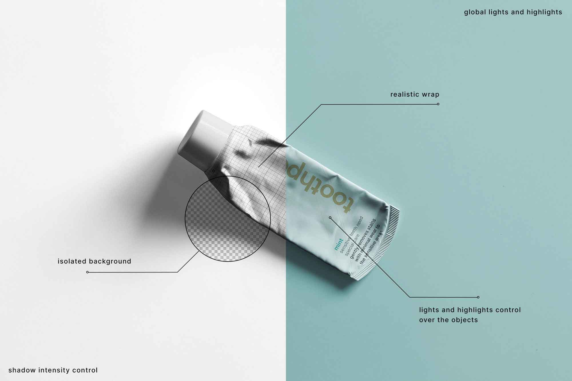 Used Toothpaste Tube Mockup