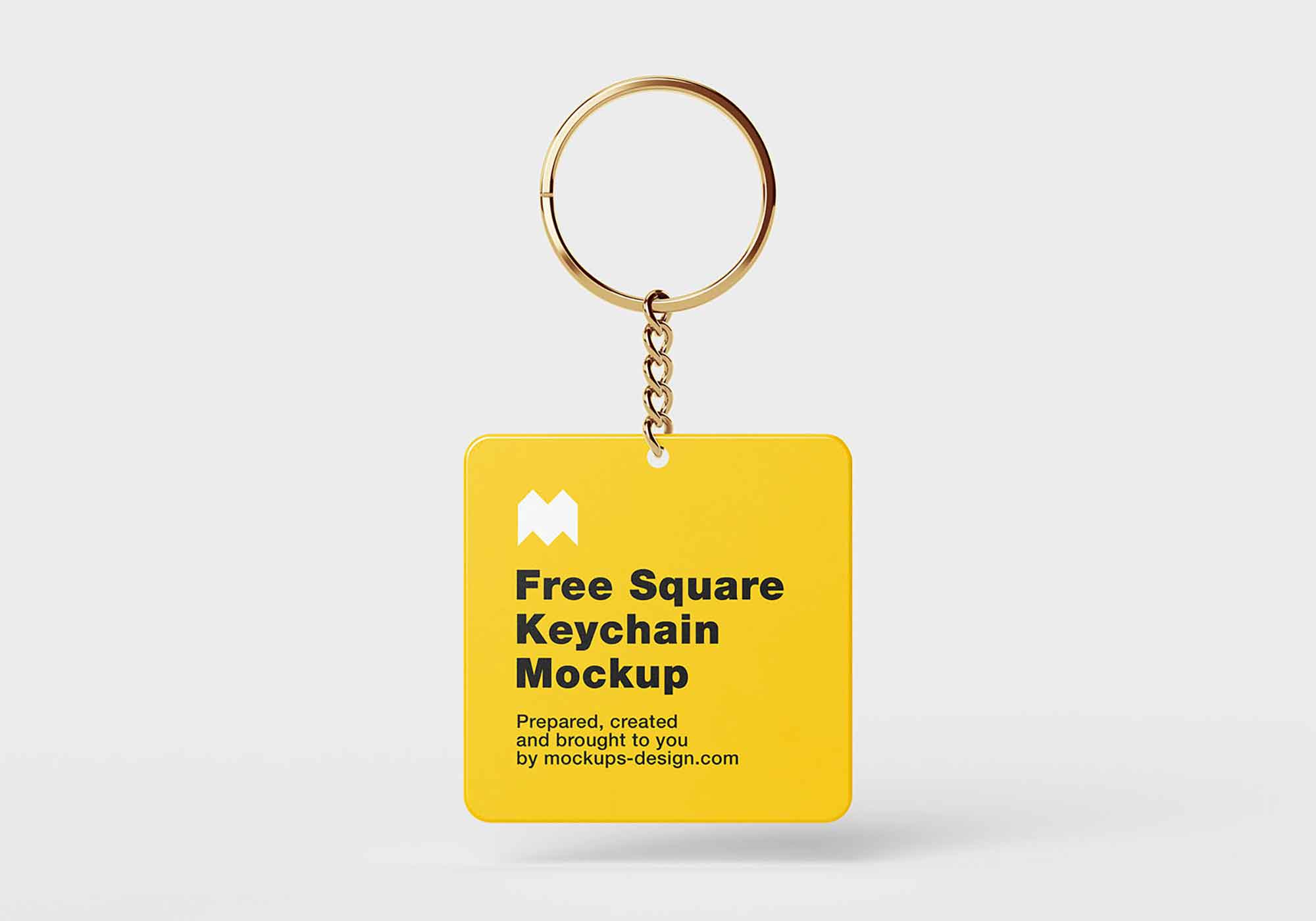 Square Keychain Mockup