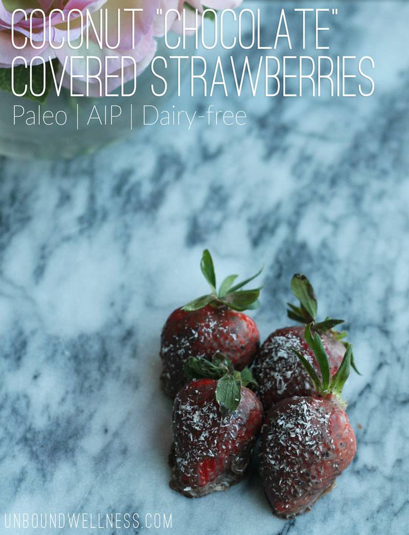 Chocolate covered strawberries on a counter.