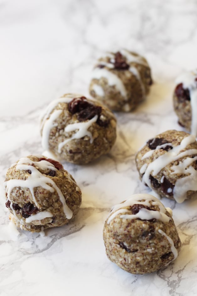 A stack of collagen veggie fat balls sitting in a row on a counter.