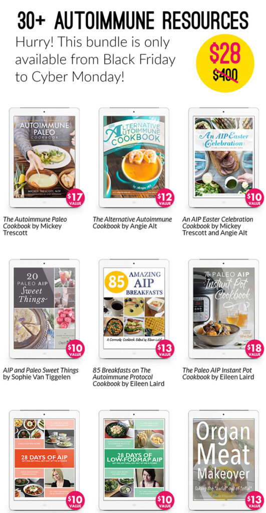 Six different cookbook covers with the name of the cookbook listed below.